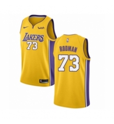 Youth Los Angeles Lakers #73 Dennis Rodman Swingman Gold Home Basketball Jersey - Icon Edition