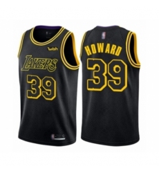 Men's Los Angeles Lakers #39 Dwight Howard Authentic Black City Edition Basketball Jersey