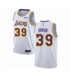 Men's Los Angeles Lakers #39 Dwight Howard Authentic White Basketball Jersey - Association Edition