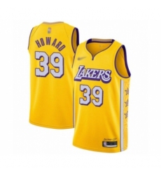 Men's Los Angeles Lakers #39 Dwight Howard Swingman Gold 2019-20 City Edition Basketball Jersey