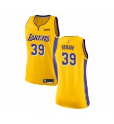 Women's Los Angeles Lakers #39 Dwight Howard Authentic Gold Basketball Jersey - Icon Edition