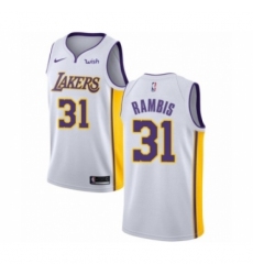 Men's Los Angeles Lakers #31 Kurt Rambis Authentic White Basketball Jersey - Association Edition
