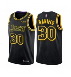 Men's Los Angeles Lakers #30 Troy Daniels Authentic Black City Edition Basketball Jersey