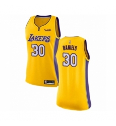 Women's Los Angeles Lakers #30 Troy Daniels Authentic Gold Basketball Jersey - Icon Edition