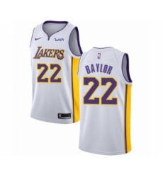 Youth Los Angeles Lakers #22 Elgin Baylor Swingman White Basketball Jersey - Association Edition