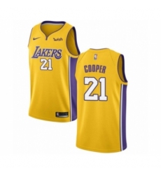 Youth Los Angeles Lakers #21 Michael Cooper Swingman Gold Home Basketball Jersey - Icon Edition