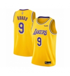 Youth Los Angeles Lakers #9 Rajon Rondo Swingman Gold Basketball Jersey - Icon Edition
