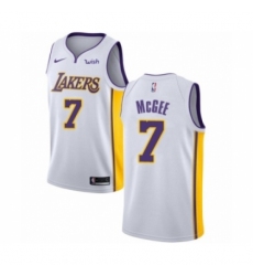 Men's Los Angeles Lakers #1 JaVale McGee Authentic White Basketball Jersey - Association Edition
