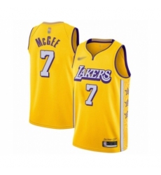 Men's Los Angeles Lakers #7 JaVale McGee Swingman Gold 2019-20 City Edition Basketball Jersey