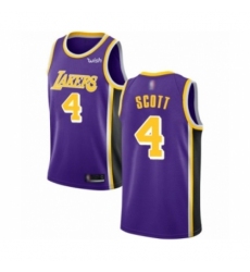 Men's Los Angeles Lakers #4 Byron Scott Authentic Purple Basketball Jerseys - Icon Edition