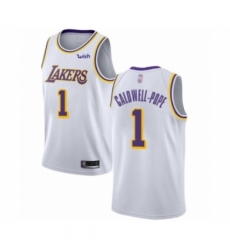 Men's Los Angeles Lakers #1 Kentavious Caldwell-Pope Authentic White Basketball Jerseys - Association Edition