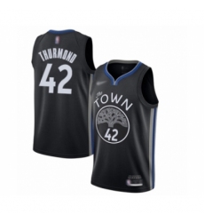 Men's Golden State Warriors #42 Nate Thurmond Swingman Black Basketball Jersey - 2019 20 City Edition