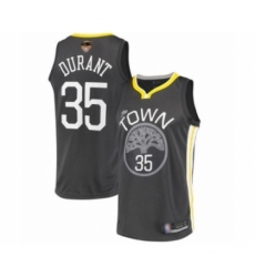 Men's Golden State Warriors #35 Kevin Durant Swingman Black 2019 Basketball Finals Bound Basketball Jersey - Statement Edition