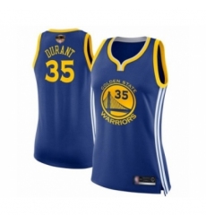 Women's Golden State Warriors #35 Kevin Durant Swingman Royal Blue 2019 Basketball Finals Bound Basketball Jersey - Icon Edition