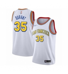 Women's Golden State Warriors #35 Kevin Durant Swingman White Hardwood Classics Basketball Jersey - San Francisco Classic Edition