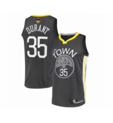 Youth Golden State Warriors #35 Kevin Durant Swingman Black 2019 Basketball Finals Bound Basketball Jersey - Statement Edition