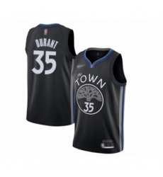 Youth Golden State Warriors #35 Kevin Durant Swingman Black Basketball Jersey - 2019 20 City Edition