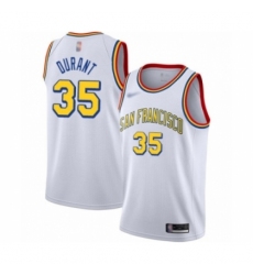 Youth Golden State Warriors #35 Kevin Durant Swingman White Hardwood Classics Basketball Jersey - San Francisco Classic Edition