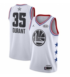 Youth Nike Golden State Warriors #35 Kevin Durant White Basketball Jordan Swingman 2019 All-Star Game Jersey