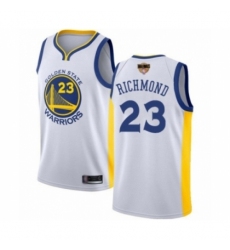Men's Golden State Warriors #23 Mitch Richmond Swingman White 2019 Basketball Finals Bound Basketball Jersey - Association Edition