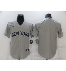 Men's New York Yankees Blank Gray Game 2021 Field of Dreams Jersey