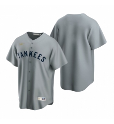 Men's Nike New York Yankees Blank Gray Cooperstown Collection Road Stitched Baseball Jerse