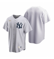 Men's Nike New York Yankees Blank White Cooperstown Collection Home Stitched Baseball Jersey