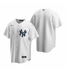 Men's Nike New York Yankees Blank White Home Stitched Baseball Jersey