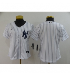 Women's Nike New York Yankees Blank White Home Stitched Baseball Jersey