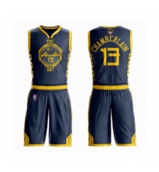 Men's Golden State Warriors #13 Wilt Chamberlain Swingman Navy Blue Basketball Suit 2019 Basketball Finals Bound Jersey - City Edition