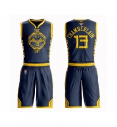 Youth Golden State Warriors #13 Wilt Chamberlain Swingman Navy Blue Basketball Suit 2019 Basketball Finals Bound Jersey - City Edition