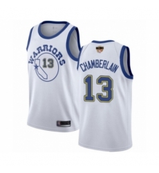 Youth Golden State Warriors #13 Wilt Chamberlain Swingman White Hardwood Classics 2019 Basketball Finals Bound Basketball Jersey