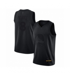 Men's Golden State Warriors #8 Alec Burks Swingman Black MVP Basketball Jersey