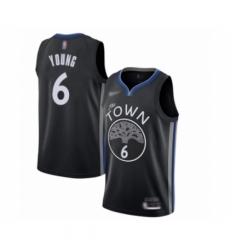 Men's Golden State Warriors #6 Nick Young Swingman Black Basketball Jersey - 2019 20 City Edition