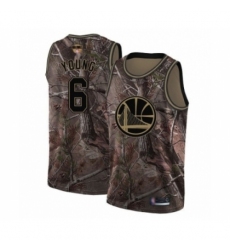 Men's Golden State Warriors #6 Nick Young Swingman Camo Realtree Collection Basketball 2019 Basketball Finals Bound Jersey