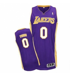 Revolution 30 Lakers #0 Nick Young Purple Stitched NBA Jersey