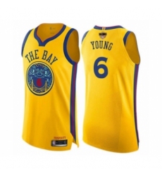 Women's Golden State Warriors #6 Nick Young Swingman Gold 2019 Basketball Finals Bound Basketball Jersey - City Edition