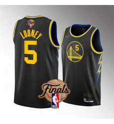 Men's Golden State Warriors #5 Kevon Looney Black 2022 Finals Stitched Jersey