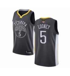 Men's Golden State Warriors #5 Kevon Looney Swingman Black 2019 Basketball Finals Bound Basketball Jersey - Statement Edition