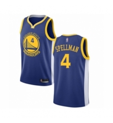 Youth Golden State Warriors #4 Omari Spellman Swingman Royal Blue Basketball Jersey - Icon Edition