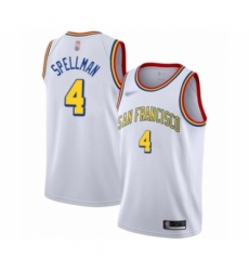 Youth Golden State Warriors #4 Omari Spellman Swingman White Hardwood Classics Basketball Jersey - San Francisco Classic Edition