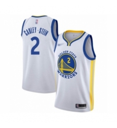 Men's Golden State Warriors #2 Willie Cauley-Stein Authentic White Basketball Jersey - Association Edition