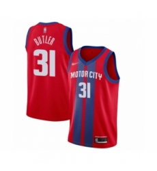 Men's Detroit Pistons #31 Caron Butler Swingman Red Basketball Jersey - 2019 20 City Edition