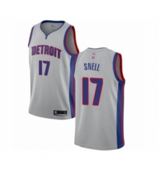 Women's Detroit Pistons #17 Tony Snell Authentic Silver Basketball Jersey Statement Edition