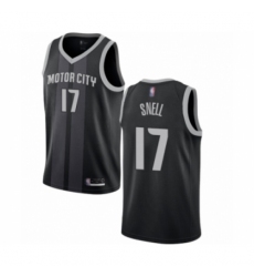 Youth Detroit Pistons #17 Tony Snell Swingman Black Basketball Jersey - City Edition