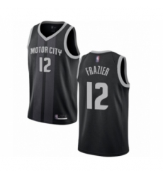 Women's Detroit Pistons #12 Tim Frazier Swingman Black Basketball Jersey - City Edition