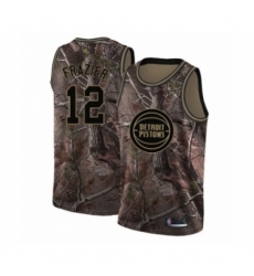 Youth Detroit Pistons #12 Tim Frazier Swingman Camo Realtree Collection Basketball Jersey