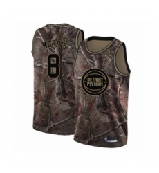 Men's Detroit Pistons #8 Markieff Morris Swingman Camo Realtree Collection Basketball Jersey