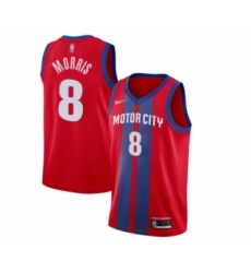 Men's Detroit Pistons #8 Markieff Morris Swingman Red Basketball Jersey - 2019 20 City Edition