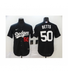 Men's Los Angeles Dodgers #50 Mookie Betts Black 2020 Cool Base Jersey